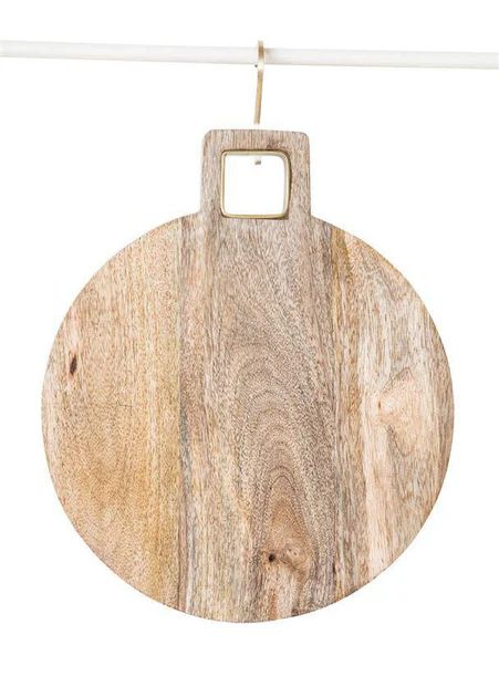 Mango Wood Cutting Board w/ Brass Trim | Nigh Road