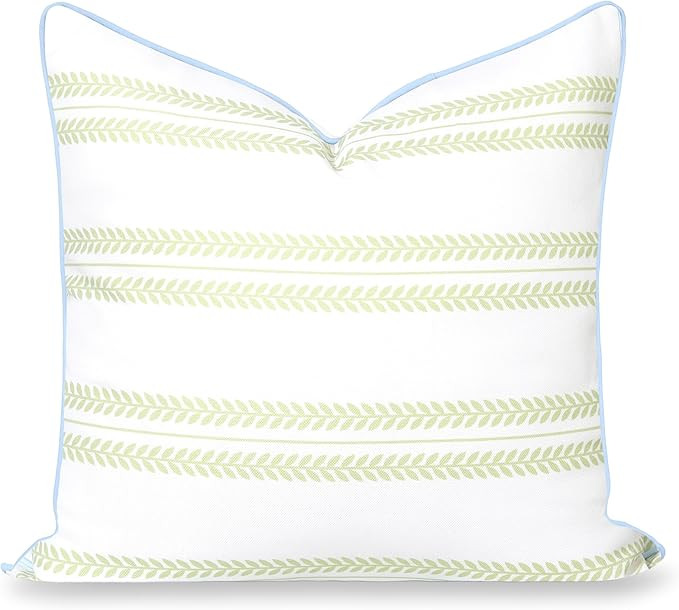 Hofdeco Premium Grandmillennial Coastal Hampton Patio Indoor Outdoor Throw Pillow Cover Only, 22"... | Amazon (US)