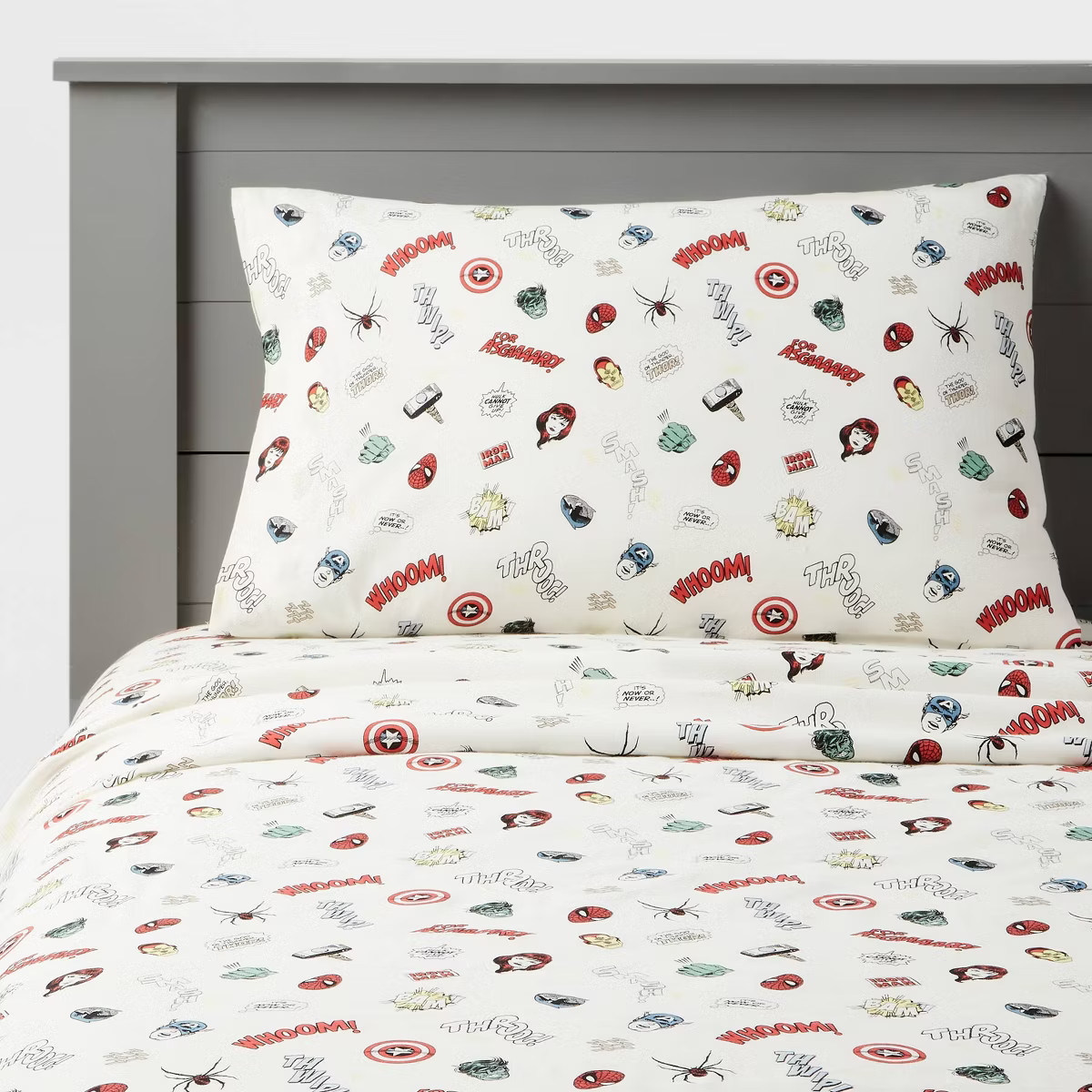 Marvel Icons Kids' Sheet Set - The Marvel Collection by Pillowfort™ | Target