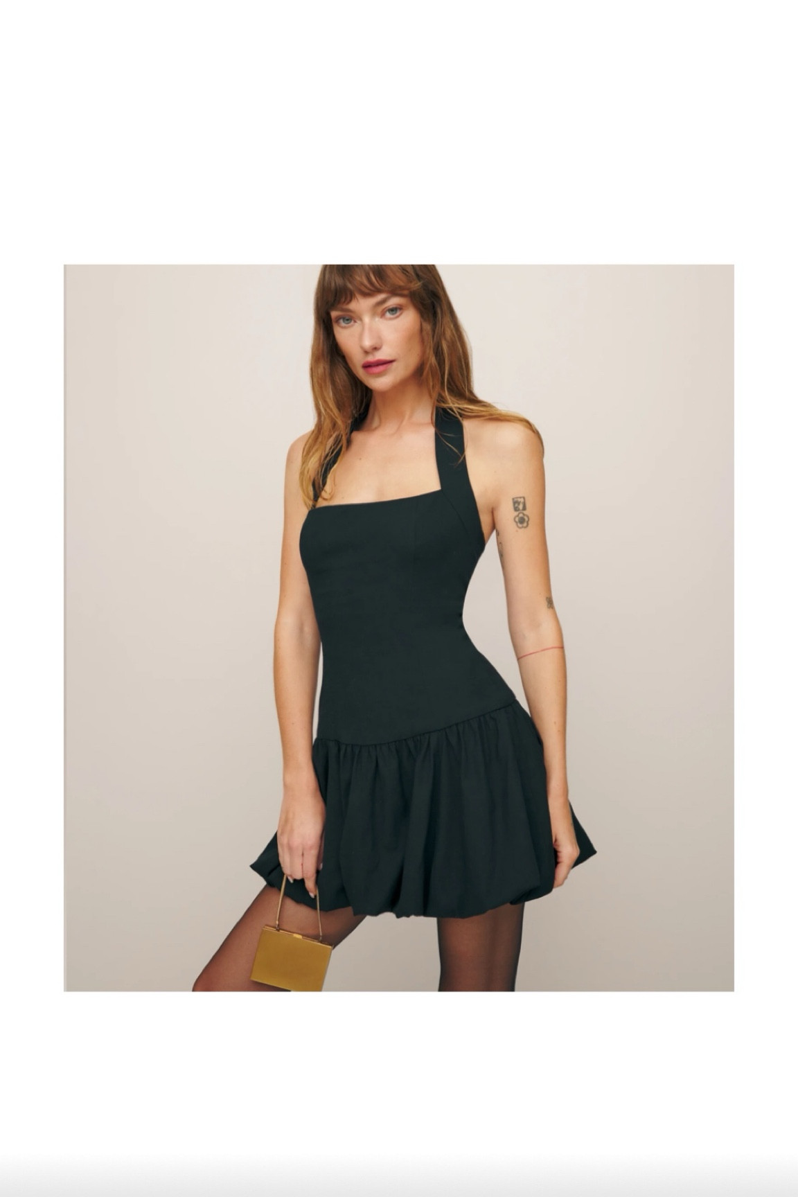 green velvet halter dress Vicky Jacquard Halter Bubble Mini Dress main image 1