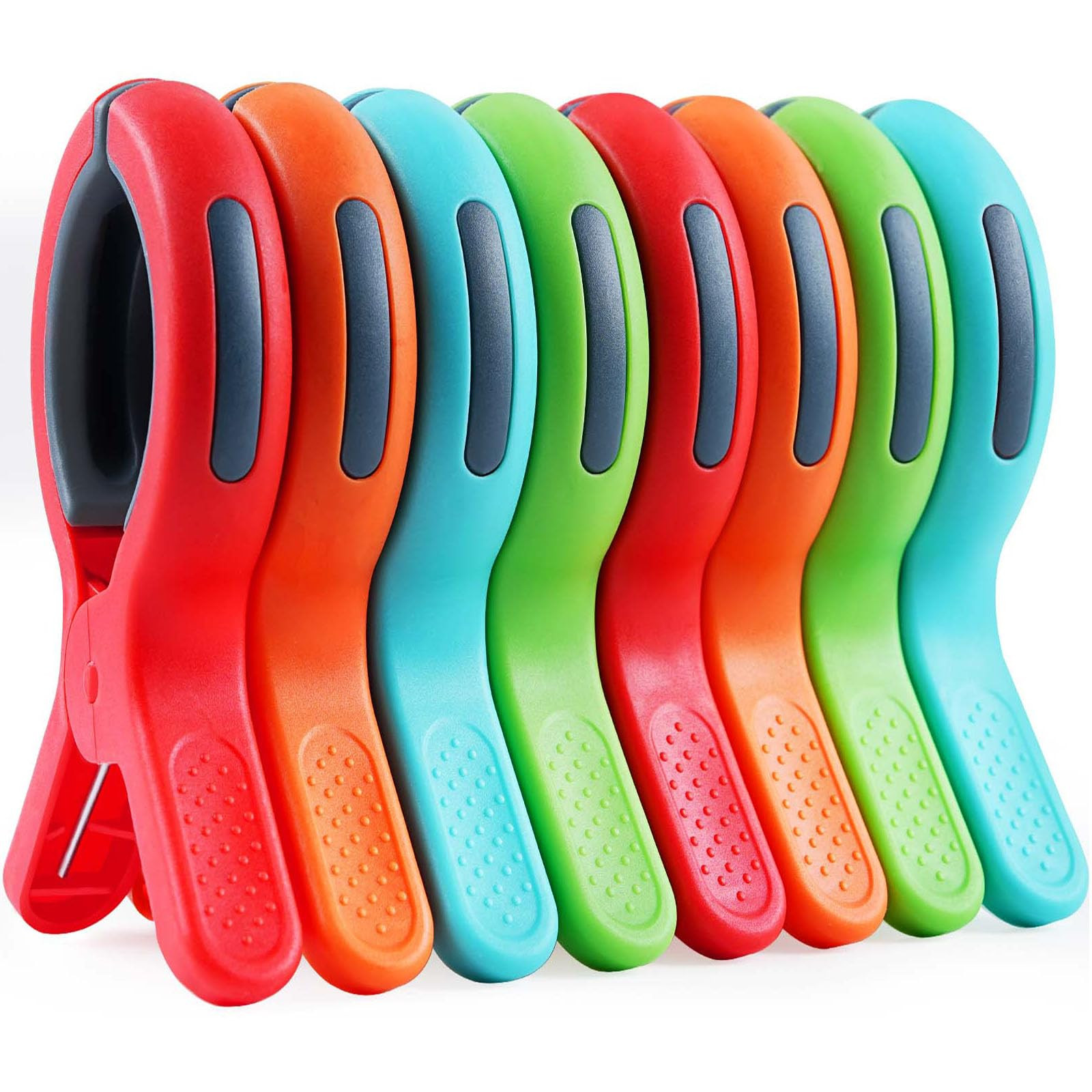 Large Beach Towel Clips for Beach Chair, Heavy-Duty Plastic Clothes Pins, Towel Clips for Beach C... | Amazon (US)