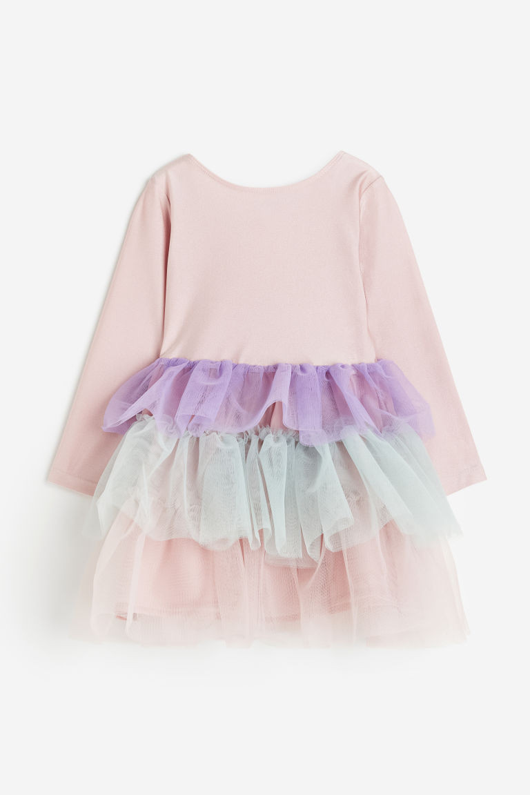 H & M - Dress with Tulle Skirt - Pink | H&M (US + CA)