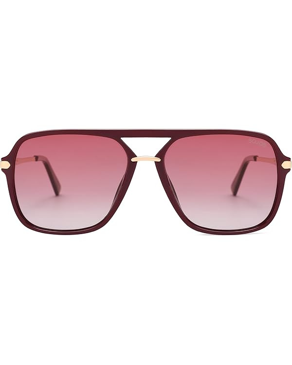 SOJOS Sunglasses for Women & Men, Square, Retro, Polarized Lens, Trendy Aviator, 90s Shades | Amazon (US)