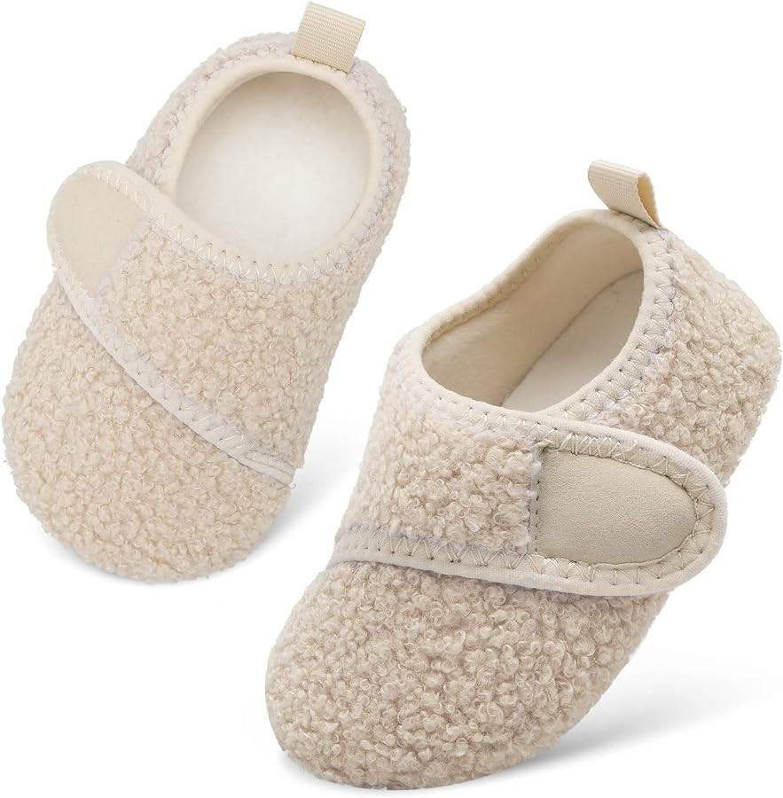 Scurtain Toddler Warm Winter House Slippers Baby Boys Girls Indoor Home Slippers Cozy Lightweight... | Amazon (US)