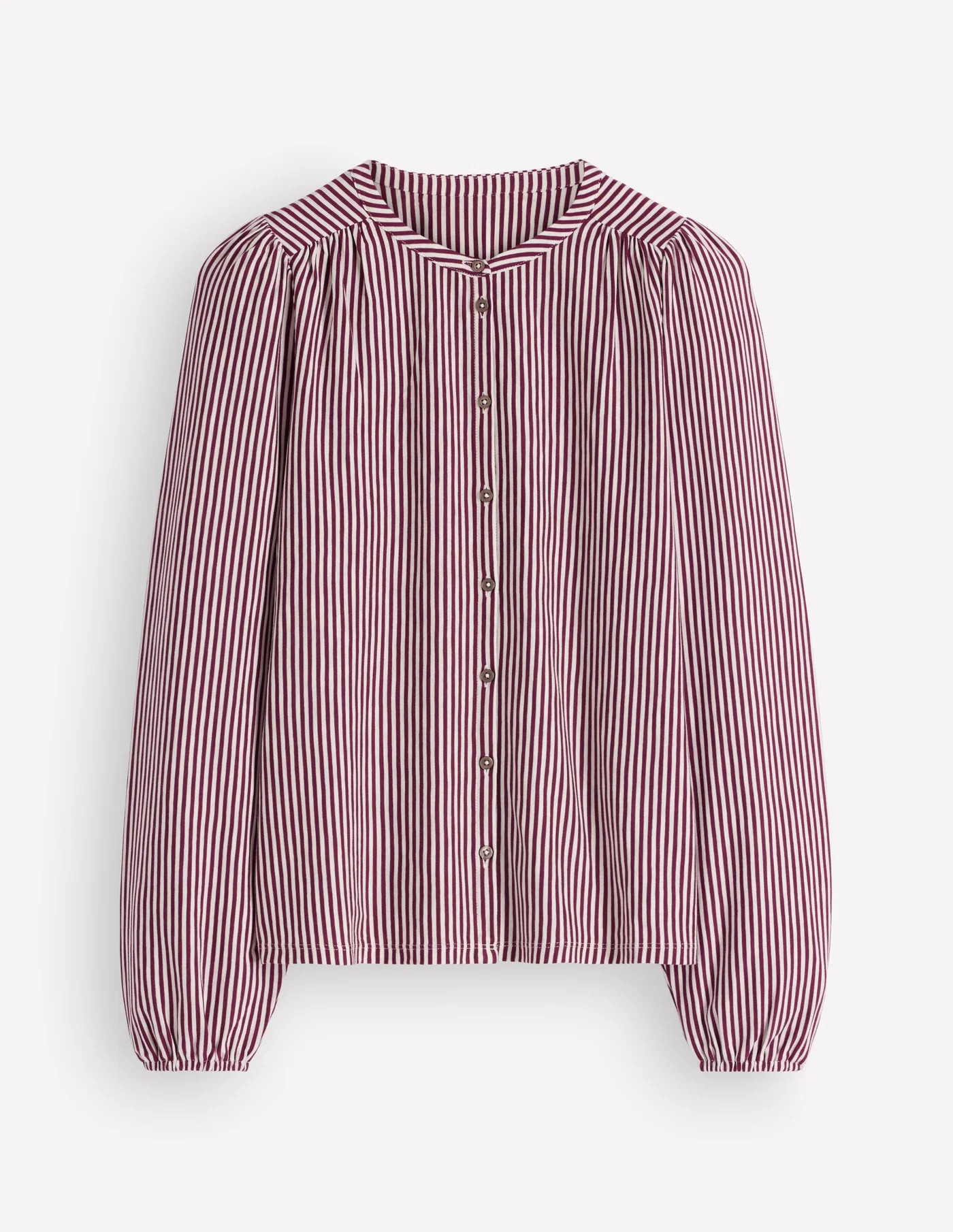 Ara Jersey Shirt-Maroon Banner/ Ivory | Boden UK