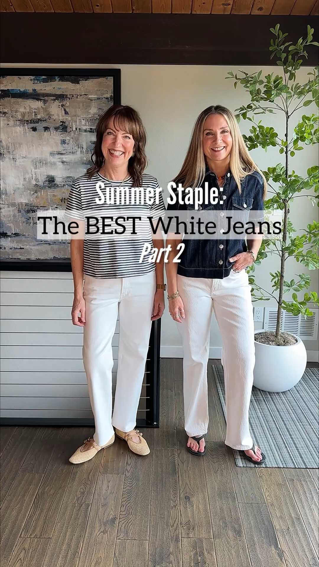 Comment SHOP for links!🔗
Part 2 in our series “The Best White Jeans”
We worked hard to find more white jeans that are flattering, high quality and stylish!! White jeans can be tricky, but these pass our test!👍🏻
We love these straight leg styles! Straight legs tend to be universally flattering and they go with almost every shoe! We love these with our new spring tops. You can’t go wrong with a cute denim top or a  cropped striped tee! 
How to Shop:🛍️
-Comment SHOP for links
-Click the link in our bio to shop our LTK
-Links will be in our stories 

White denim, Citizens of Humanity, Madewell, Dolce Vita flats, striped teee

#LTKgrwm #LTKOver40 #LTKootd
