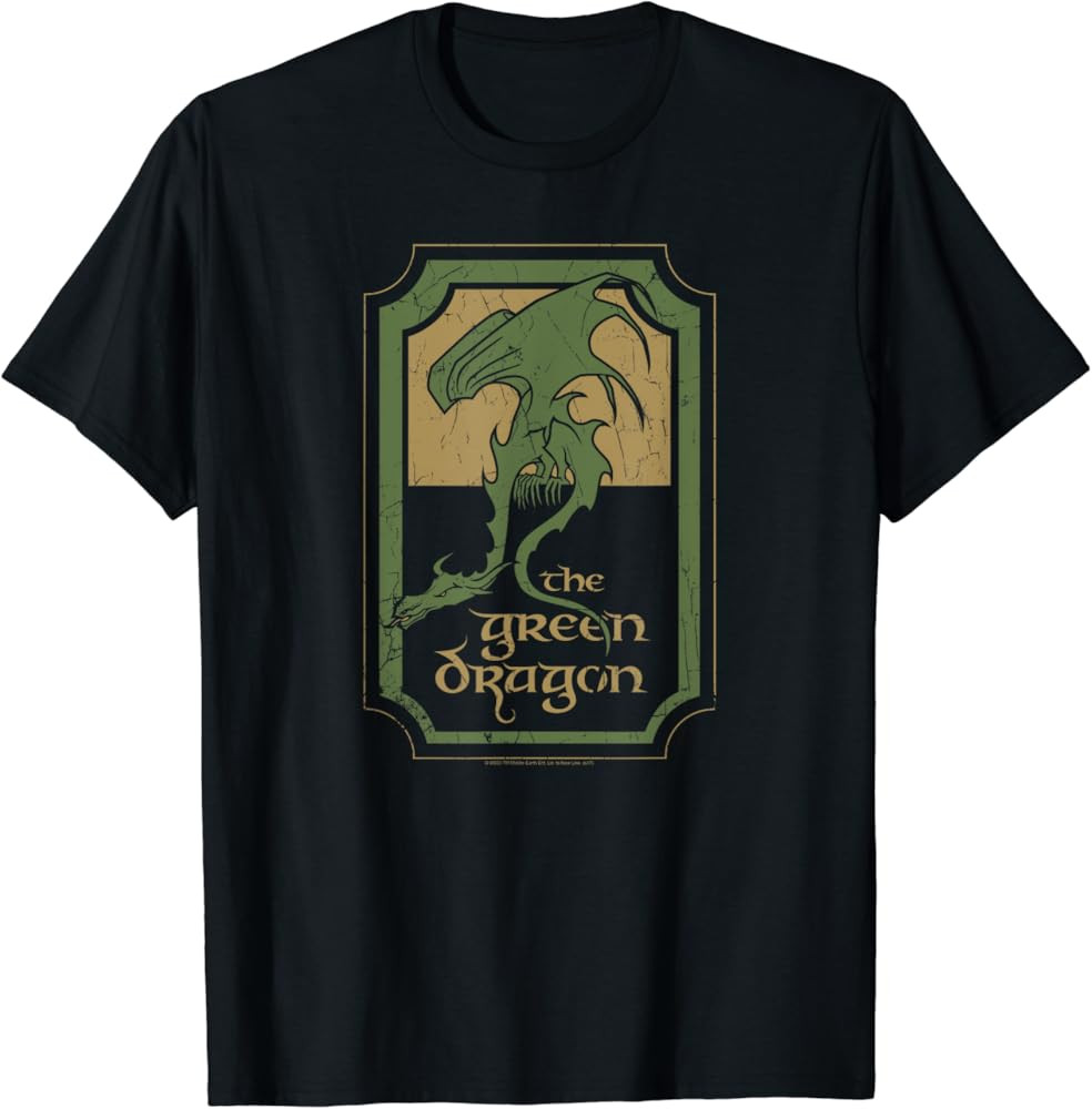 NEW LINE CINEMA Green Dragon Tavern T-Shirt, Black, Small (Unisex, Adult, Classic Fit, Short Slee... | Amazon (US)