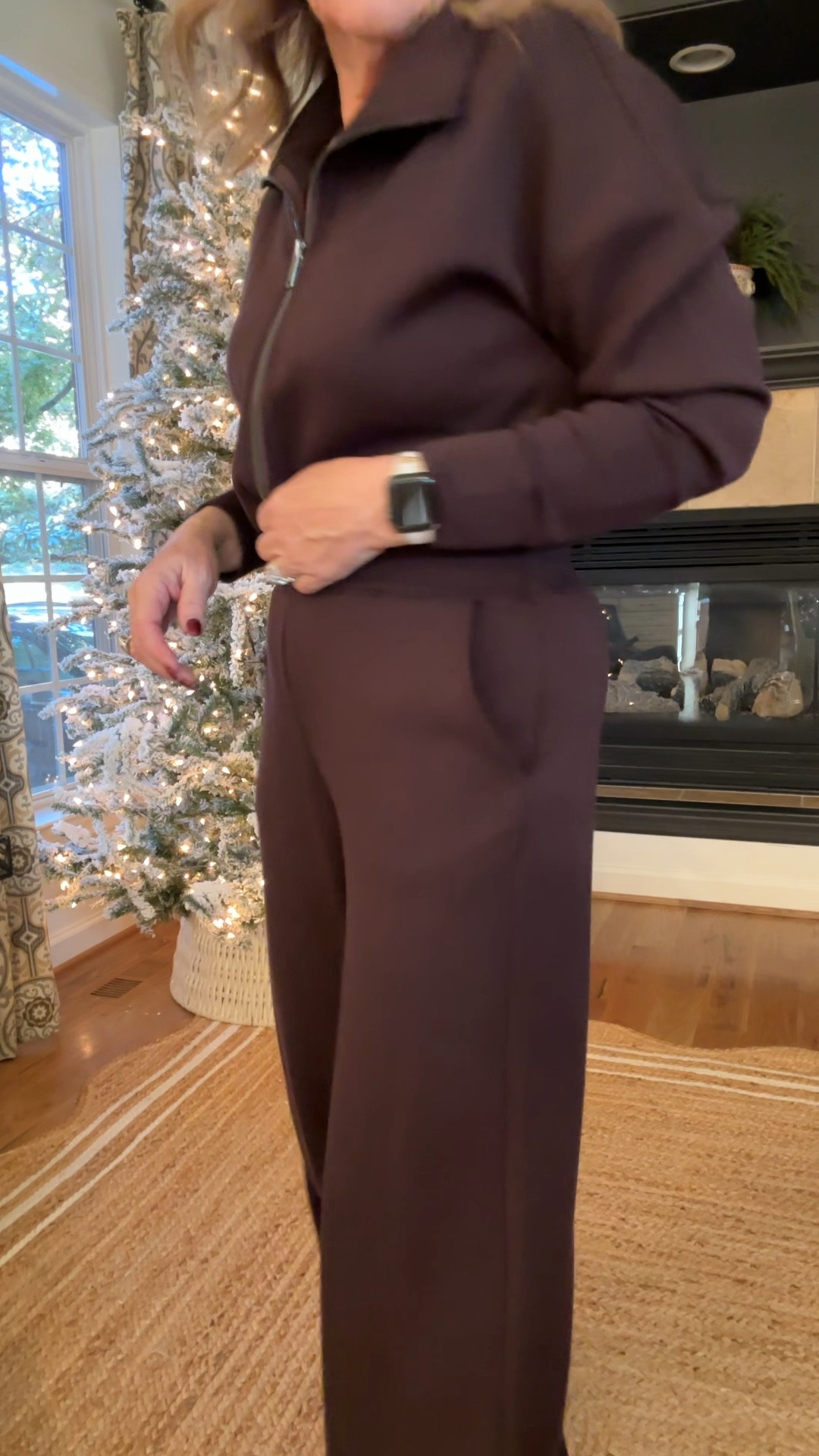 Spanx jumpsuit! Code NANETTEXSPANX 20% off! And it’s already on sale. I’m wearing a medium petite. 

Sherpa boots tts. 

Wearing Allie+bess jewelry 20% off code NANETTE20

#LTKSeasonal #LTKOver40 #LTKWatchNow