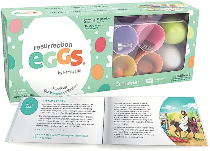 Family Life Resurrection Eggs — 12 Piece Easter Eggs Set with Booklet & Religious Figurines —... | Amazon (US)