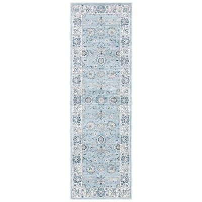 Safavieh Isabella Conil 2 x 7 Light Blue/Cream Indoor Distressed/Overdyed Vintage Runner Rug Lowe... | Lowe's