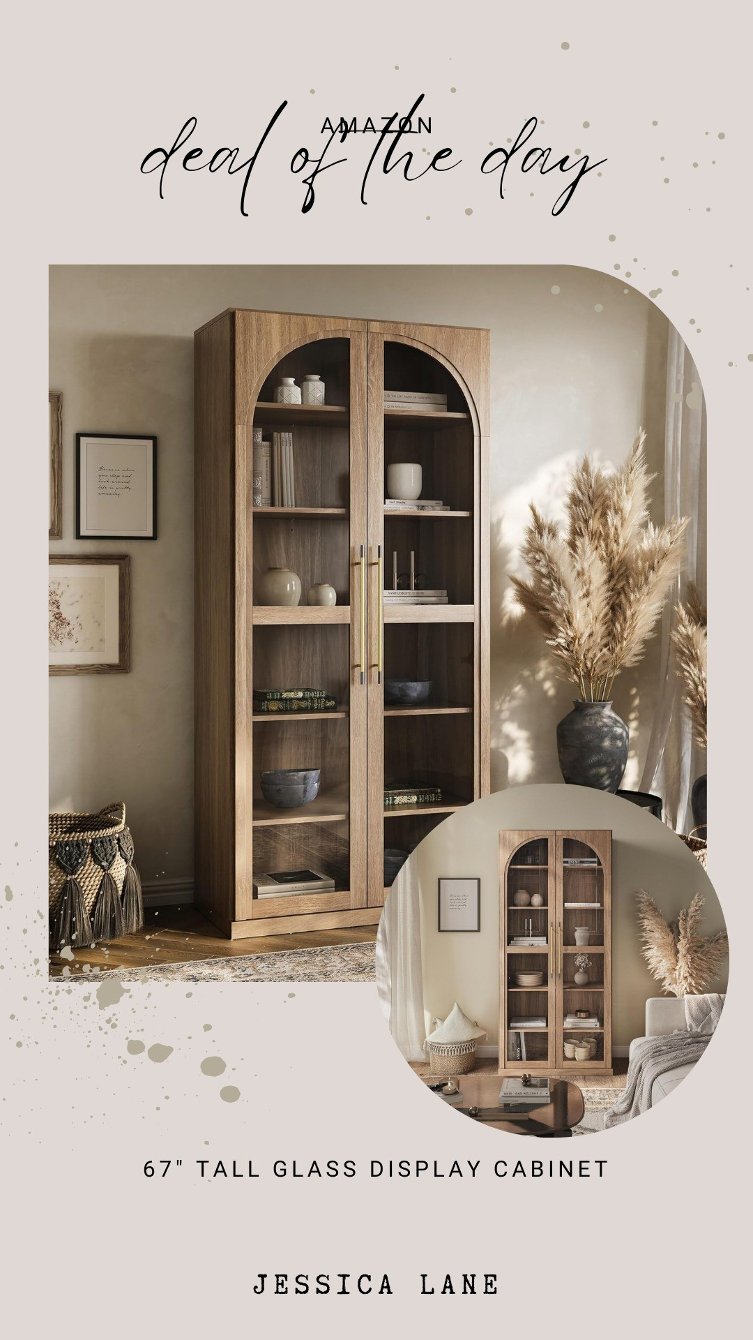 Clean lines and ample storage. At 67 inches tall, this cabinet is a stunning focal point for showcasing your favorite books and collectibles. #interiorstyling #furniture #amazonfinds

#LTKHome #LTKSaleAlert