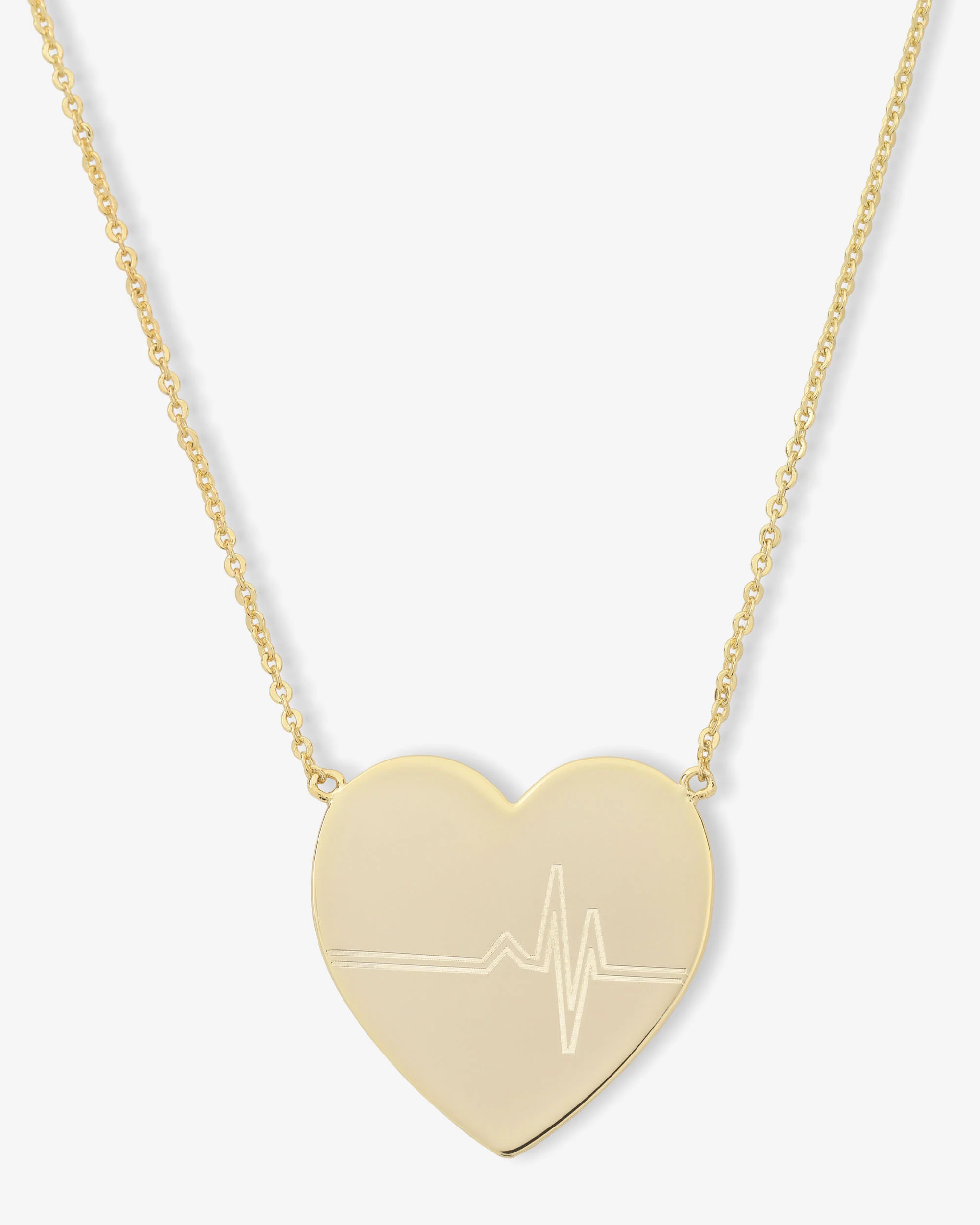 XL You Have My Heartbeat Necklace - Gold | Melinda Maria