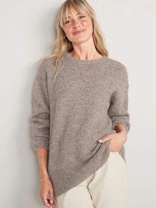 Cozy Plush-Yarn Cocoon Tunic Sweater for Women | Old Navy (US)