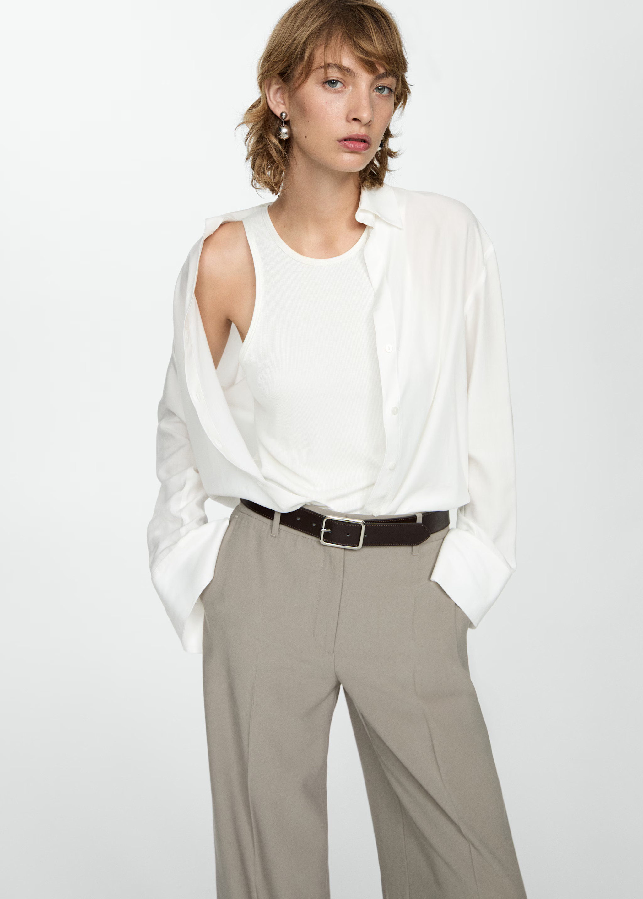 Lyocell fluid shirt - Women | MANGO USA | Mango (US/MX/AU)