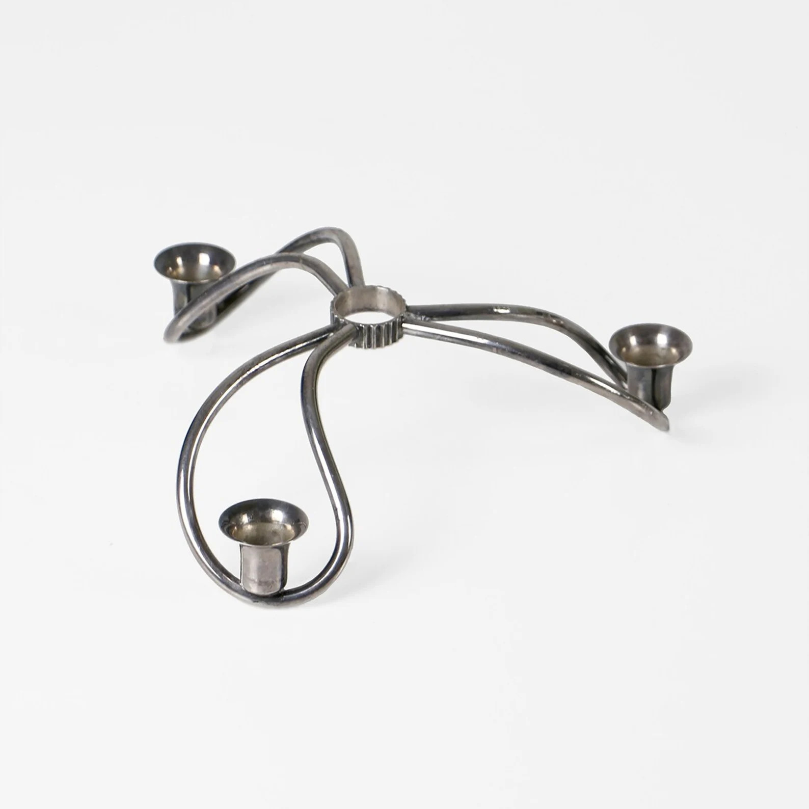 Vintage Candle Holder 70s Chrome - Etsy | Etsy (US)