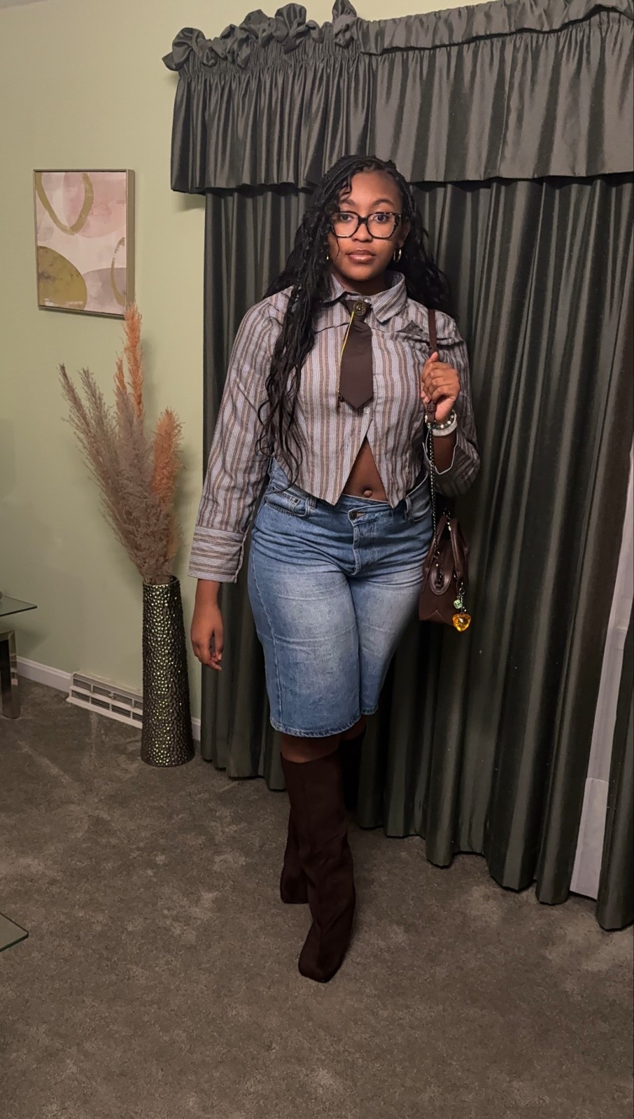 Cute holiday fit, yes you can still wear jorts in the winter!! 

#Shein #Jorts #WinterFashion

#LTKootd #LTKMidsize #LTKHoliday