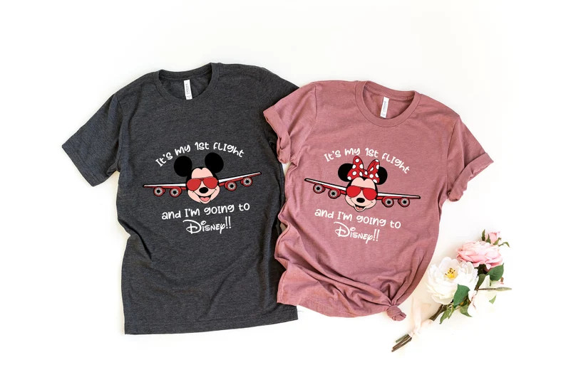 It's My 1st Flight Shirt, I'm Going to Disney Minnie Sweatshirt, Bound Family T-shirt, Disney Fam... | Etsy (US)