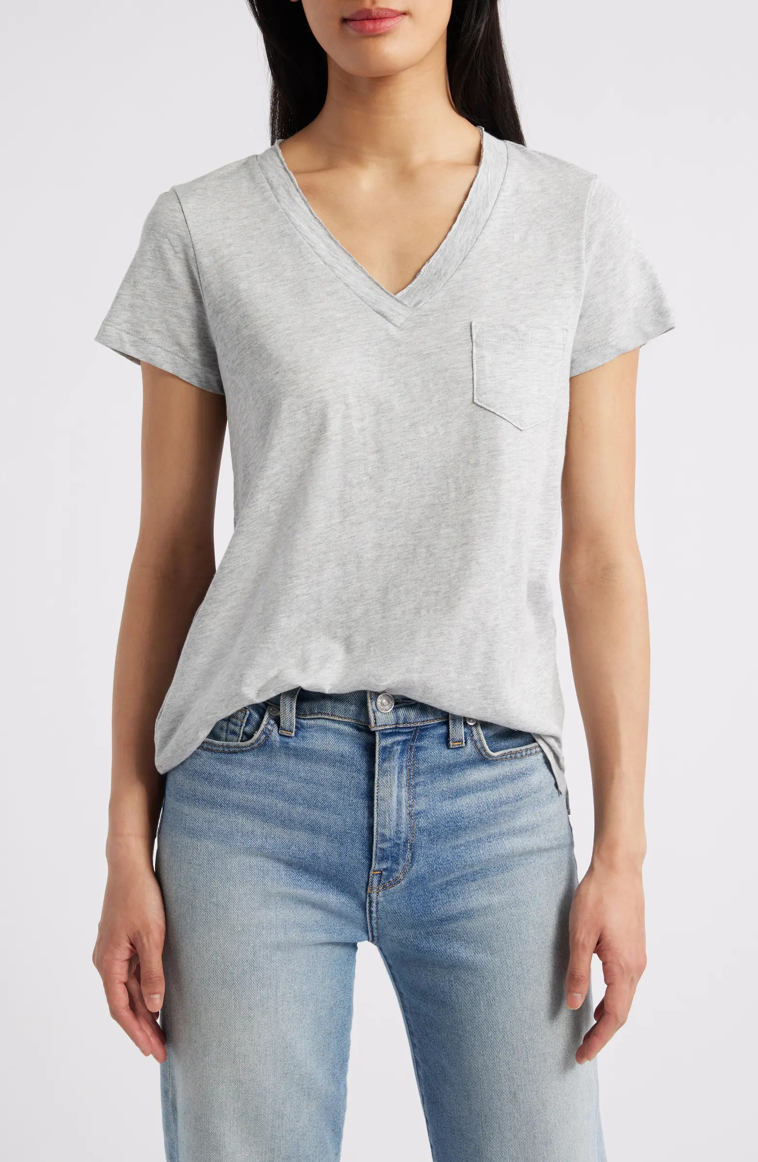 Cotton & Modal V-Neck T-Shirt | Nordstrom