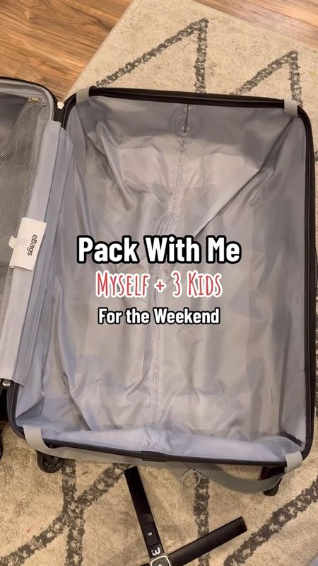 This is what I typically pack for myself and our 3 kids with the youngest being 4 months old! The last part is so true! Lol! 

#LTKfamily #LTKtravel #LTKbaby
