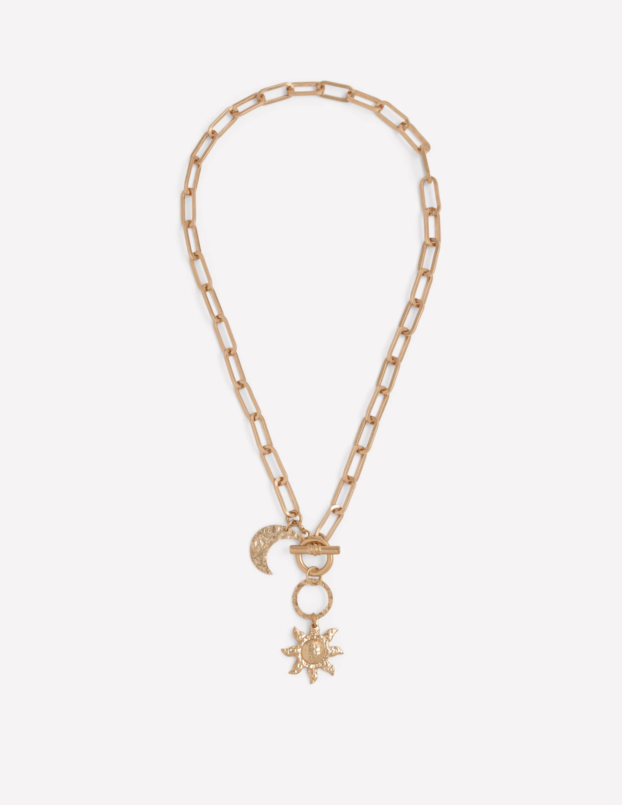 Hammered Motif Necklace-Gold | Boden (US)