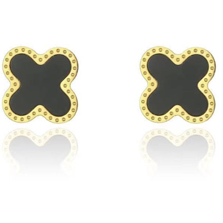 SHEZEMAO 18K Gold Plated Women Girls Clover Stud Earrings Hypoallergenic Fashion Cute Personality... | Walmart (US)