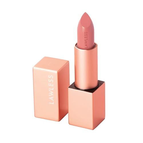 Lawless Forget the Filler Lip-Plumping Line-Smoothing Satin Cream Lipstick, Little Lady Daisy, Pink, 0.1 Ounce | Amazon (US)
