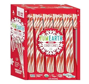 YumEarth Organic Candy Canes - Individually Wrapped Full Size Peppermint Candy Canes - Allergy Fr... | Amazon (US)