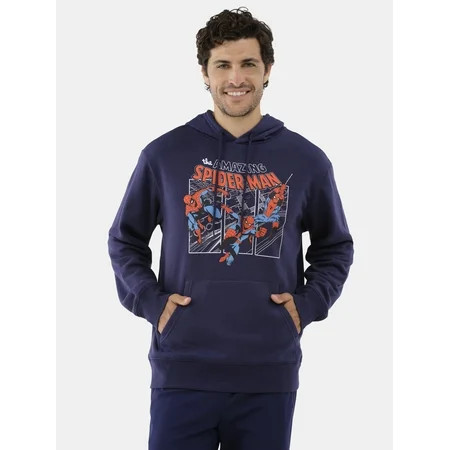 Spider-Man Men s Graphic Hoodie with Long Sleeves Sizes XS-3XL | Walmart (US)
