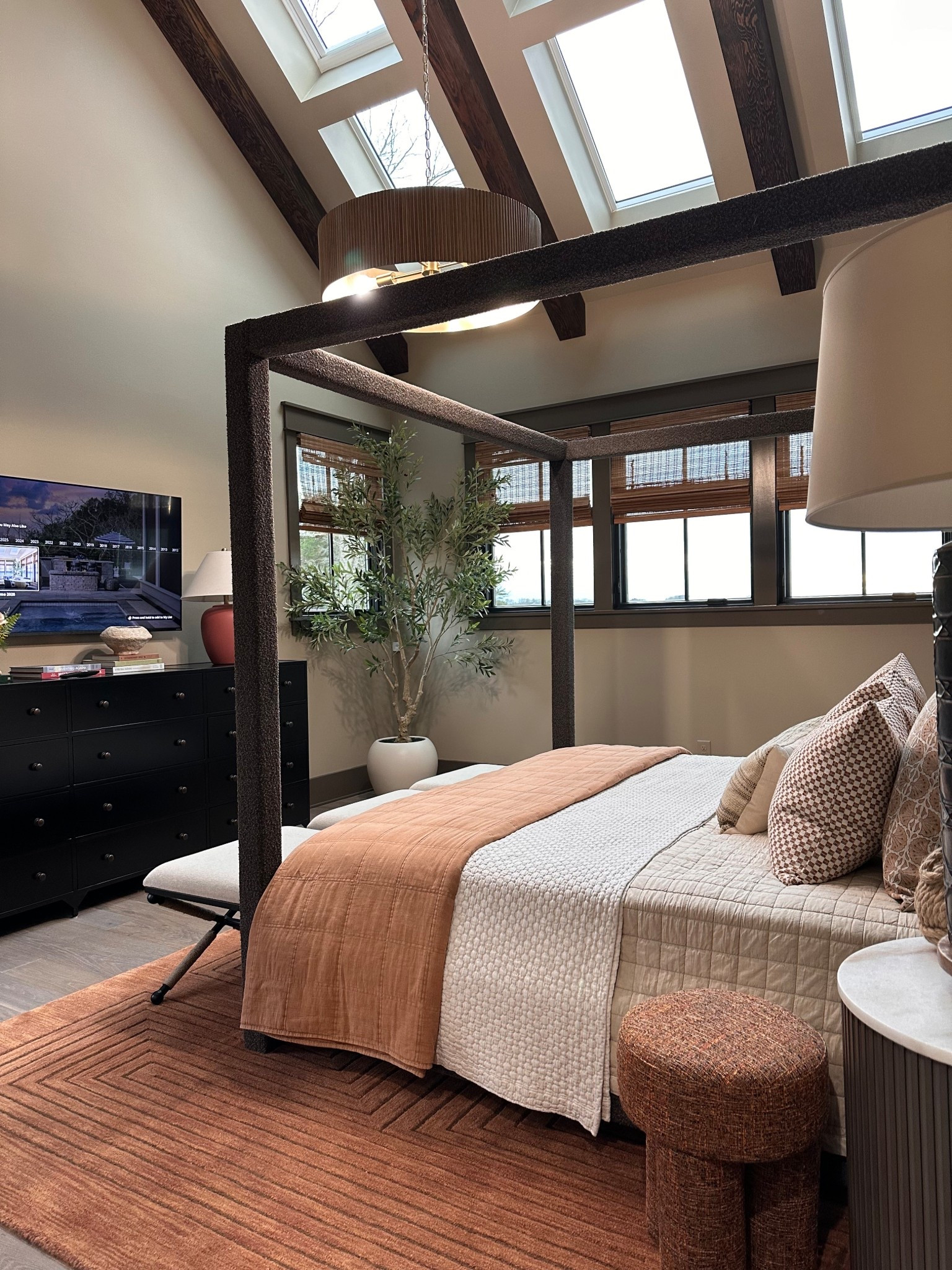 Primary bedroom with a large dresser for so much storage! Love the stools at the foot of the bed. Shop the Presidents’ Day sale @Wayfair 

#LTKHome #LTKSaleAlert #LTKSeasonal