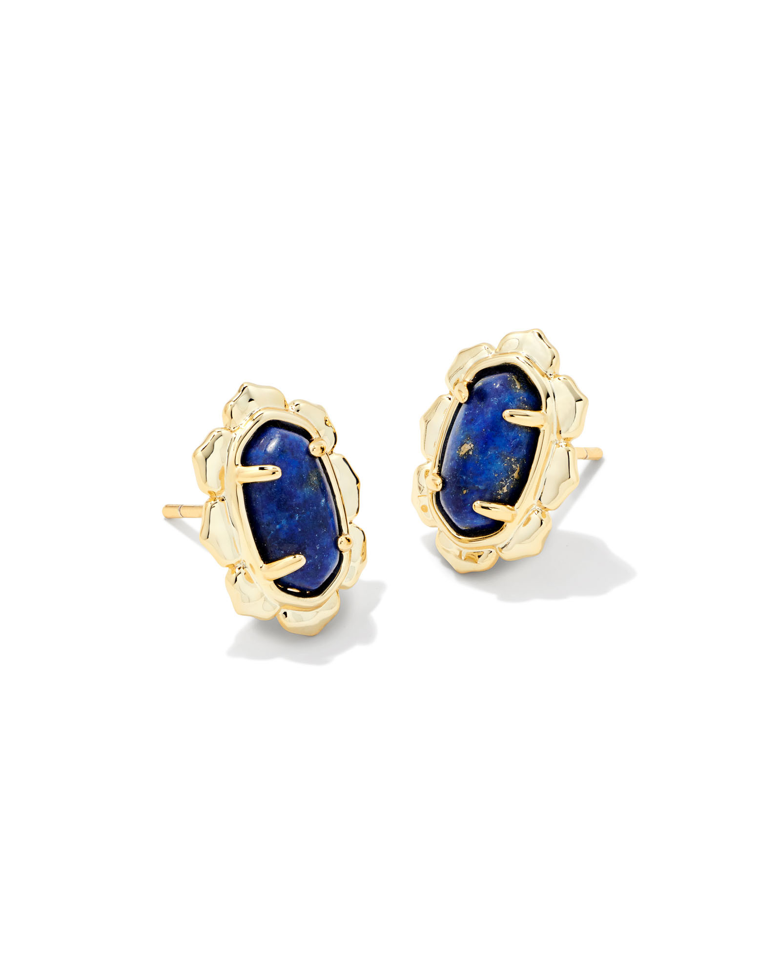 Piper Gold Stud Earrings in Blue Lapis | Kendra Scott