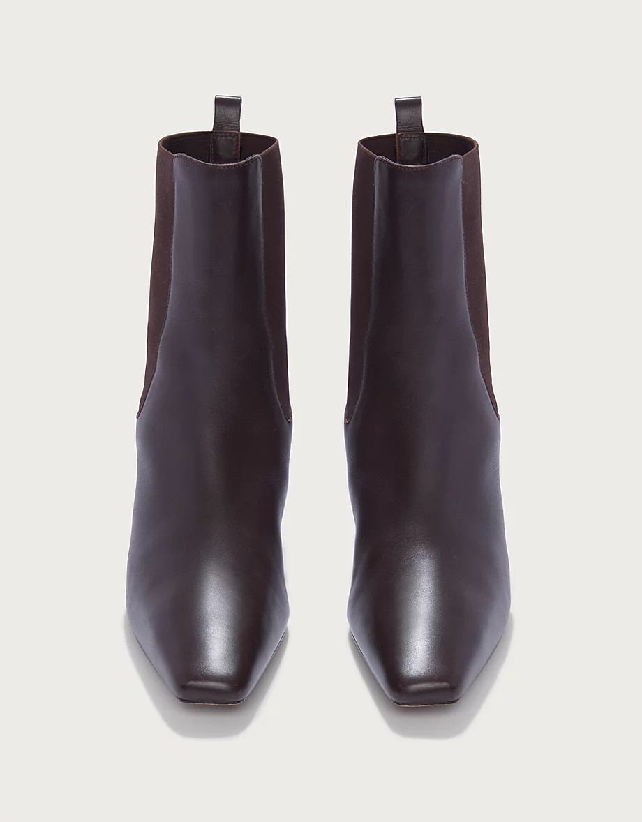 Leather Kitten Heel Boots | The White Company UK & ROW