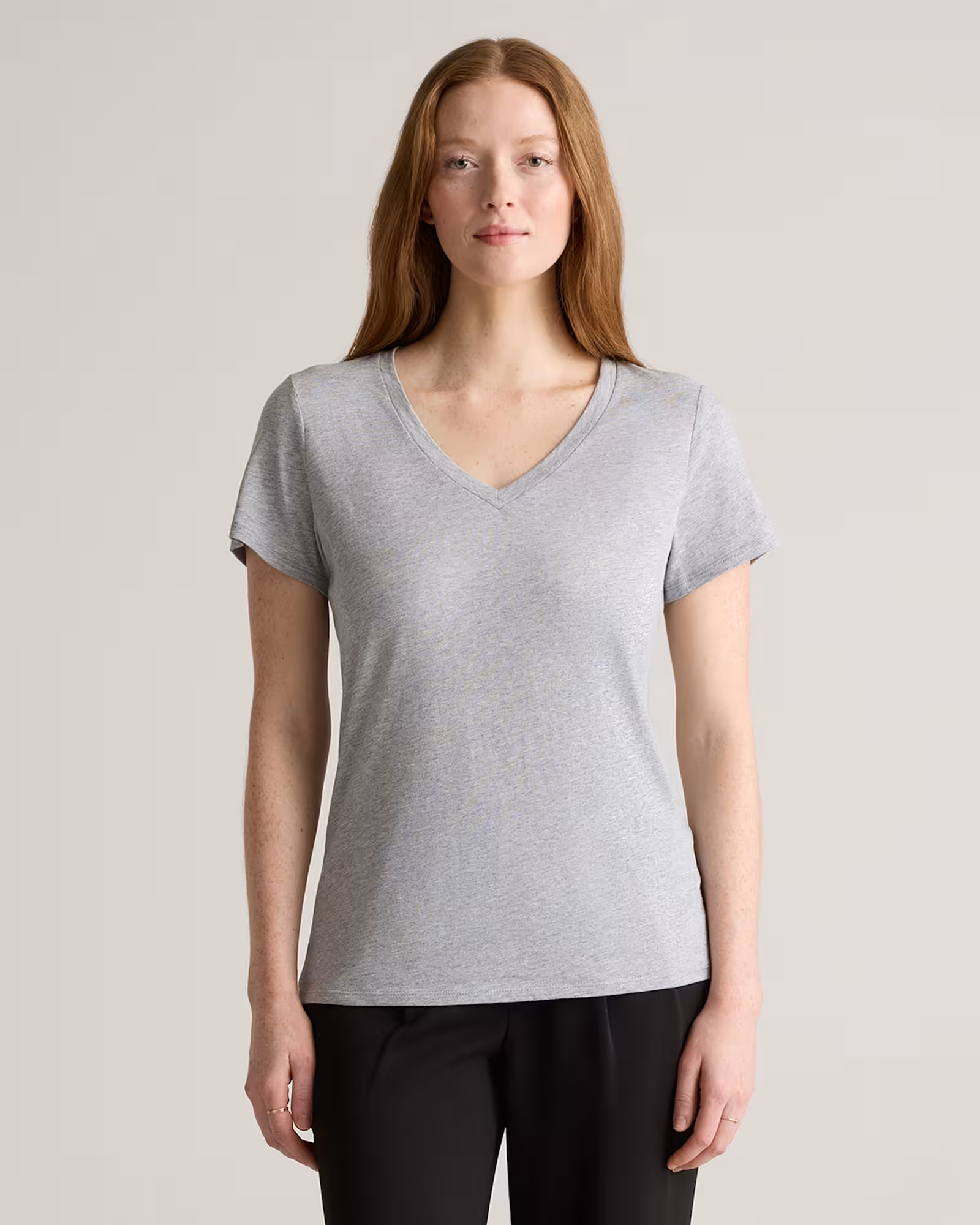 Cotton Modal V-Neck Tee | Quince