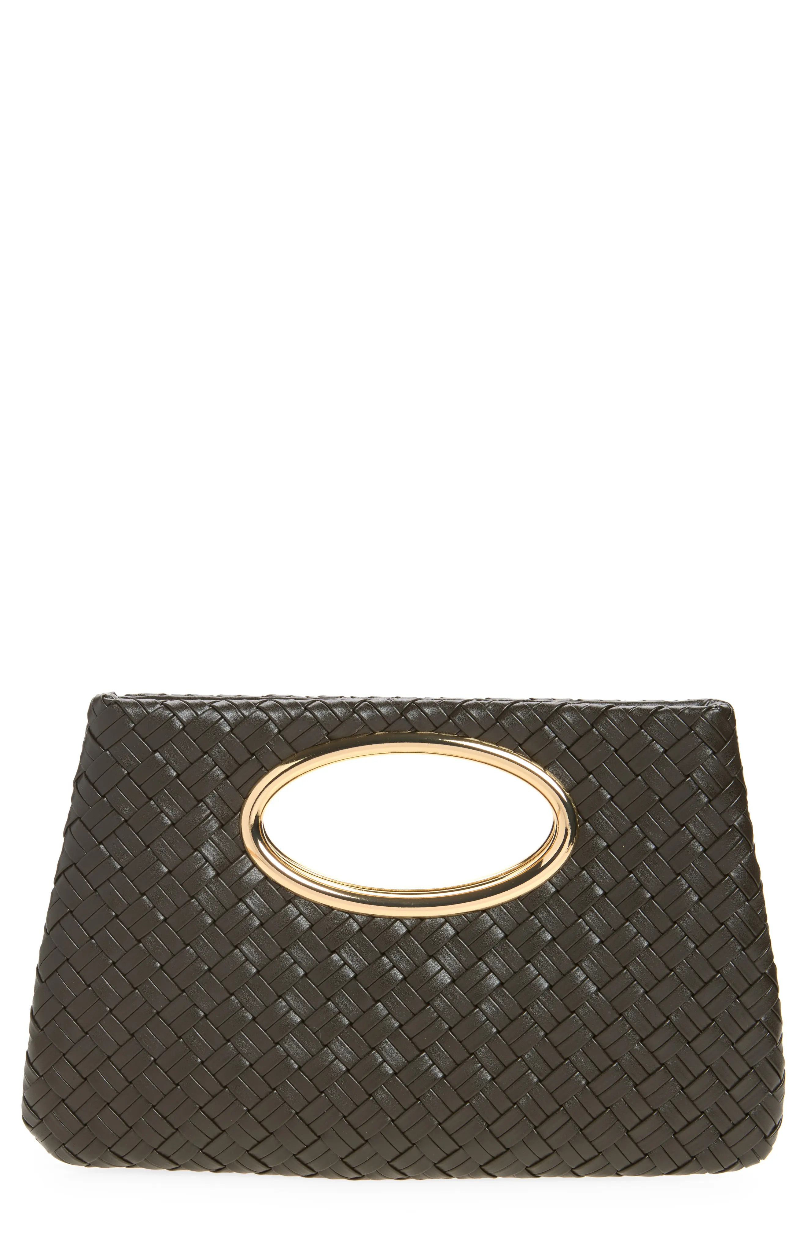 MANGO Woven Faux Leather Frame Clutch (Women) | Nordstrom | Nordstrom