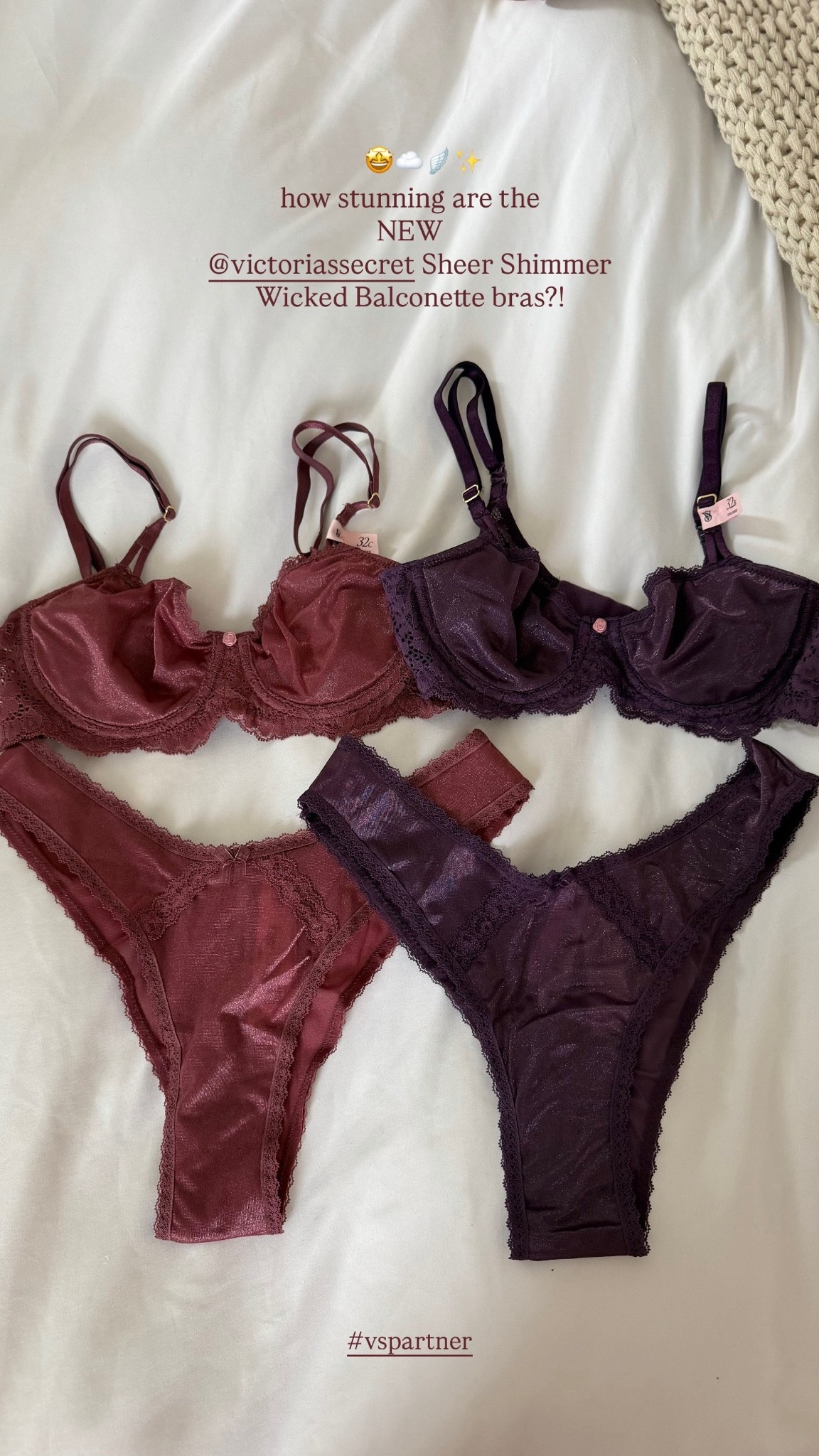 the new Wicked Balconette bras in the Sheer Shimmer Style are stunning!!! 😍 Prettiest shades for fall and comfort, look, feel is 13/10! The matching panties are the perfect touch ☁️✨🪽@victoriassecret #vspartner

#LTKselfcare #LTKgrwm #LTKPetite