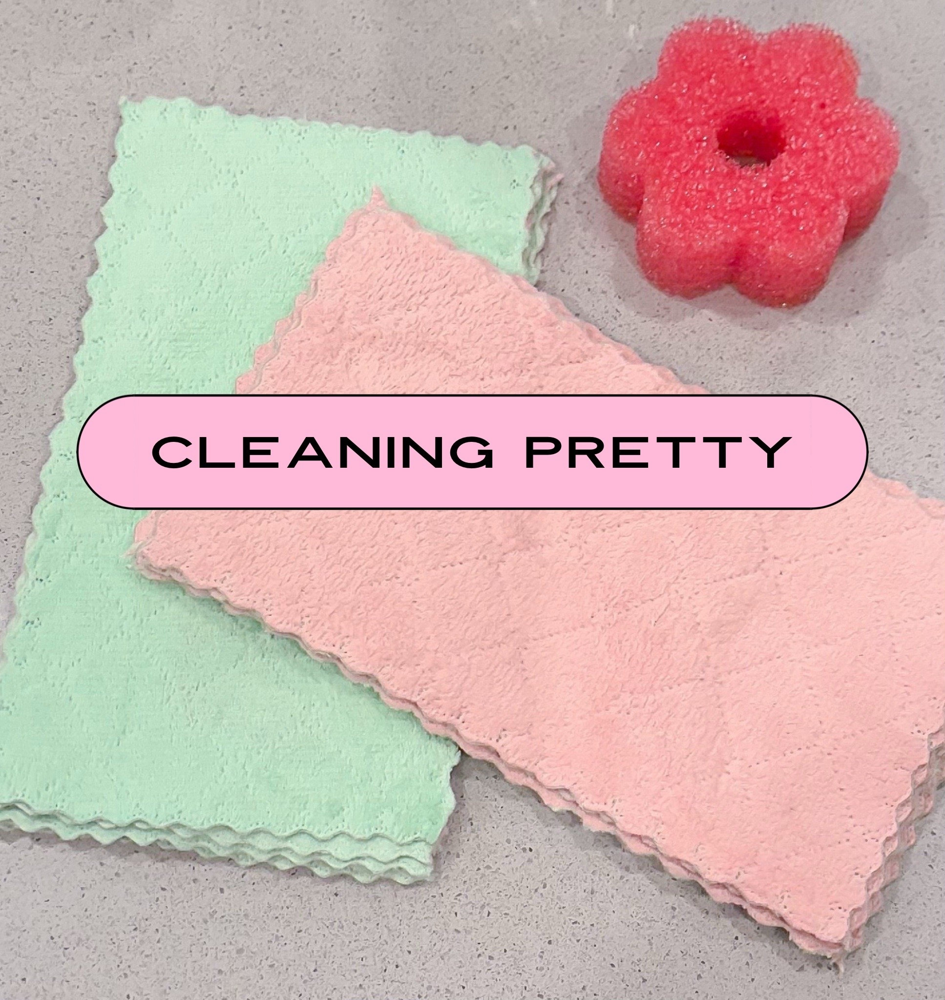 Cleaning with prettiness! Soft Kitchen rags that dry crazy fast & a cute dish scrubber! 

🌸Pink Flower Scrubber - perfect for Summer! 
🌸2 sided Pink/Green 11 Pack Kitchen Dish Cloths, Reusable Dish Towels, Nonstick Oil Washable Fast Drying. 

Home Decor. Home Necessities. Kitchen. Dishes.

#LTKHome #LTKfoodie #LTKstorytime
