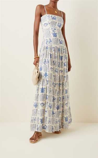 Lima Tiered Printed Linen Maxi Dress | Moda Operandi (Global)