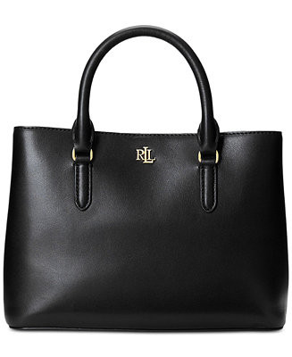 Lauren Ralph Lauren Leather Small Marcy Satchel & Reviews - Handbags & Accessories - Macy's | Macys (US)