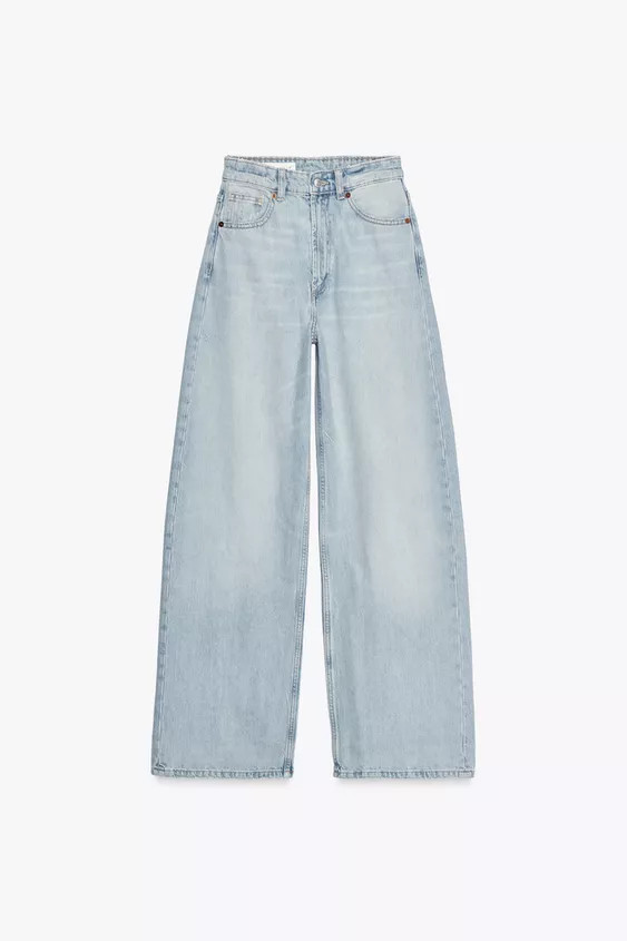 TRF HIGH WAIST EXTRA WIDE LEG JEANS | Zara US