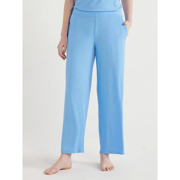 Joyspun Women's Ribbed Knit Pull On Sleep Pants, Sizes S to 3X | Walmart (US)