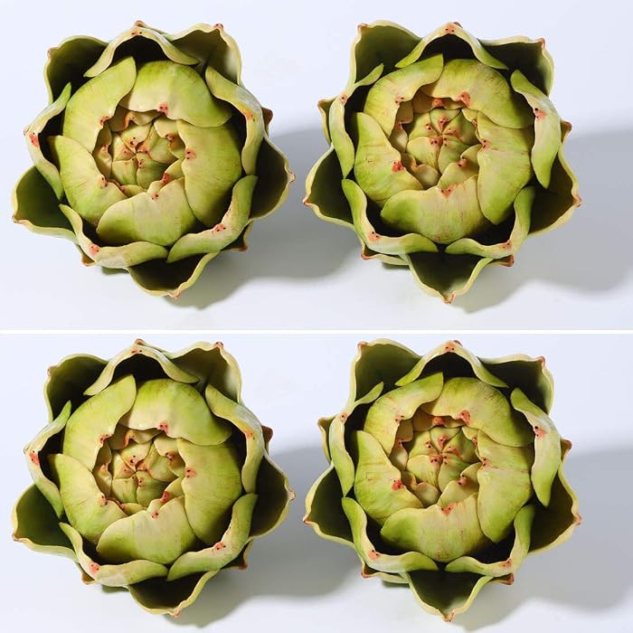 Onlove Large Green Artificial Artichoke Vegetables Fake Artichoke for Home Decor (4) | Amazon (US)
