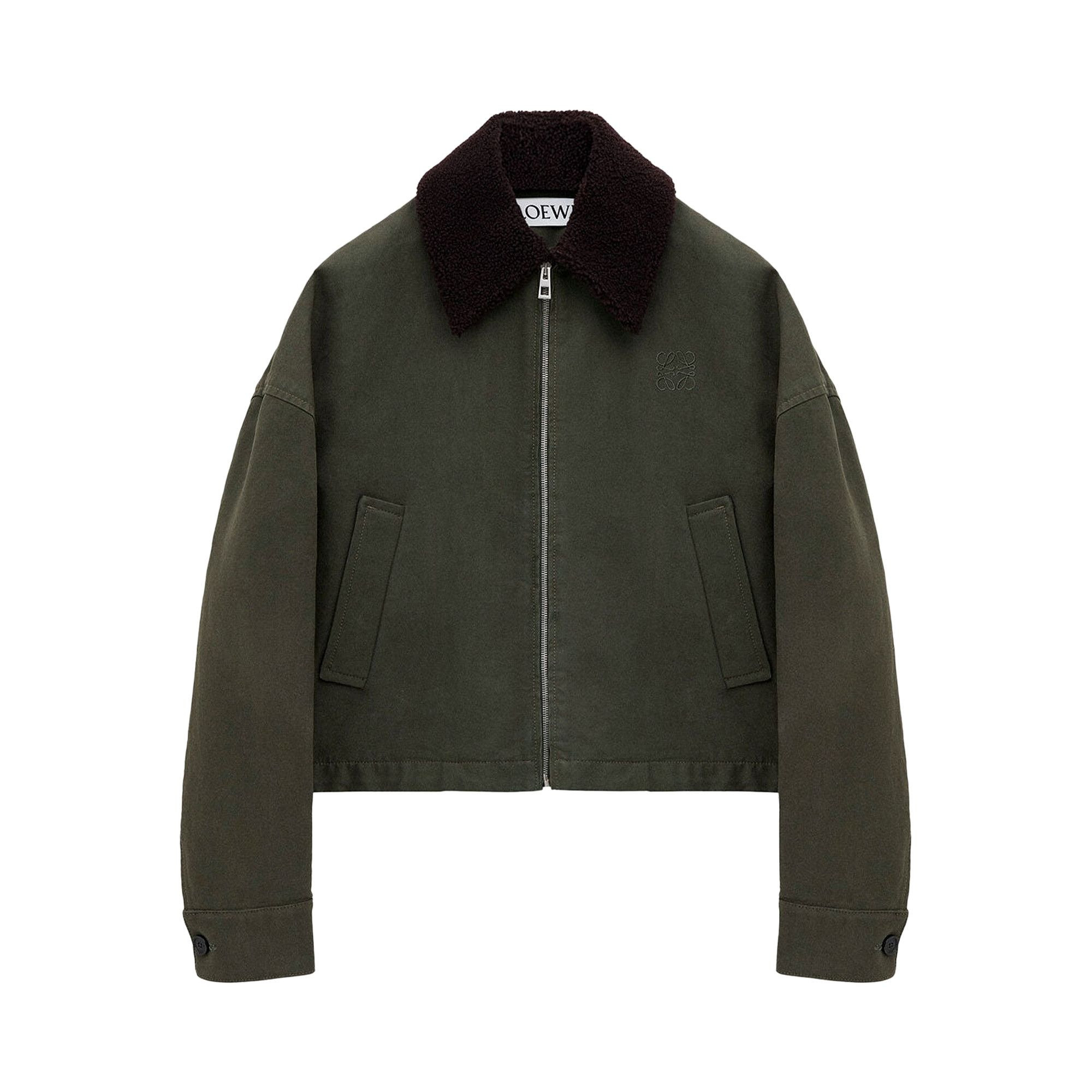 Buy Loewe Wool Jacket 'Khaki Green' - S359Y02XD0 4160 | GOAT | GOAT