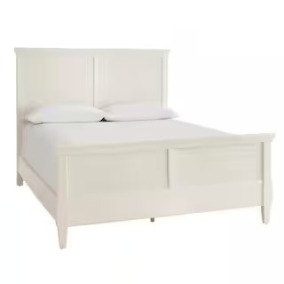 Marsden Ivory Wooden Cane King Bed (81 in. W x 54 in. H) | The Home Depot