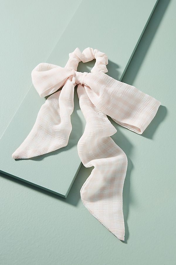 Sheer Gingham Bow Ponytail Holder | Anthropologie (US)