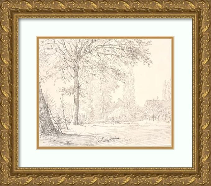 ArtDirect Christen Købke 18x15 Gold Ornate Frame and Double Matted Museum Art Print Titled: Part... | Amazon (US)