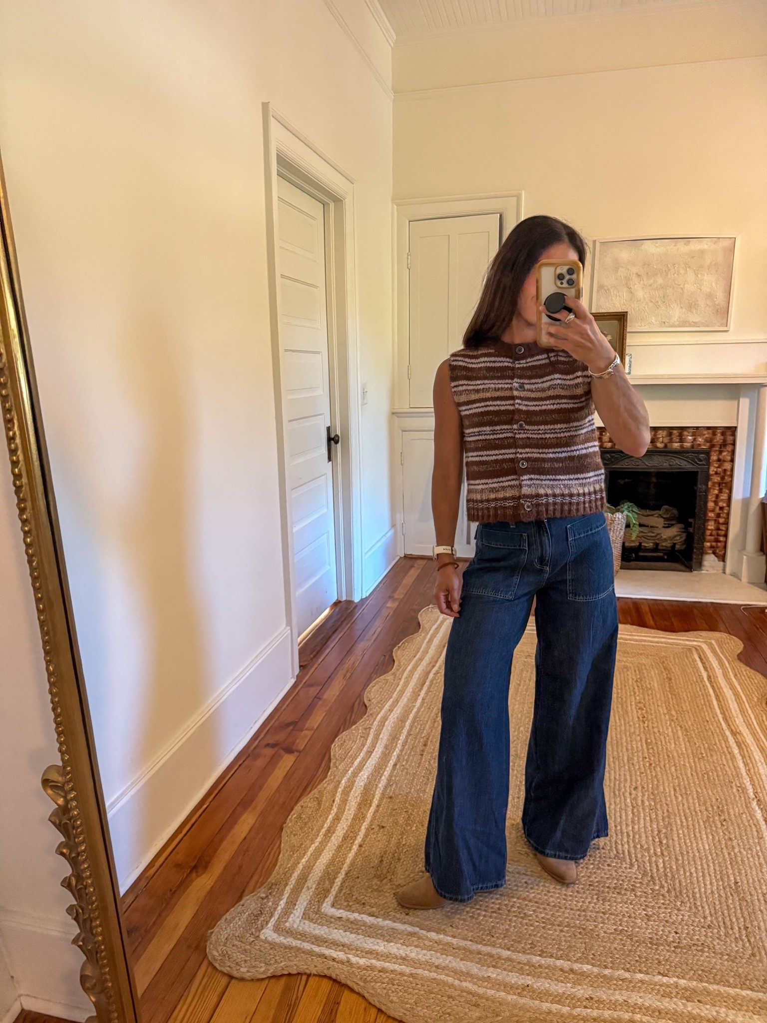 $24 denim 
$15 sweater