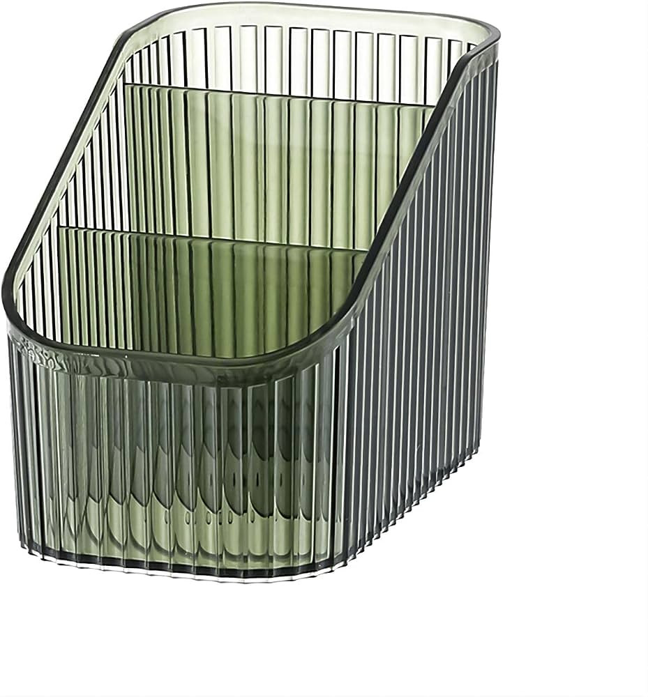 DASITON Large Capacity Makeup Brush Holder,3 Slot Makeup Brush Cup,Vintage striped Make Up Brush ... | Amazon (US)