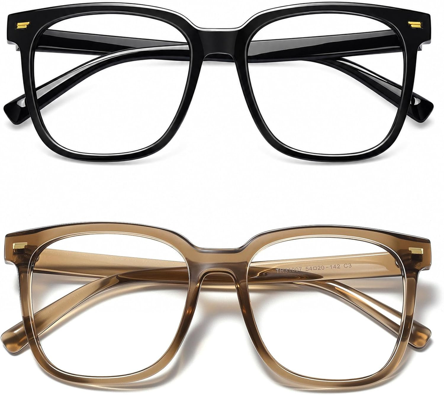 PANNER Oversized Square Blue Light Blocking Glasses Anti Glare Computer Glasses | Amazon (US)