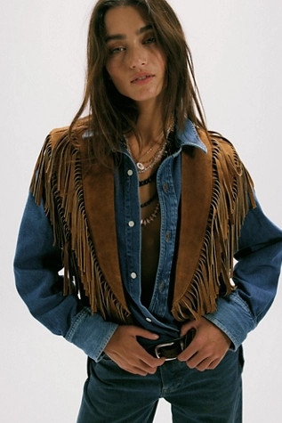 Understated Leather Wide Eyes Suede Fringe Collar | Free People (Global - UK&FR Excluded)