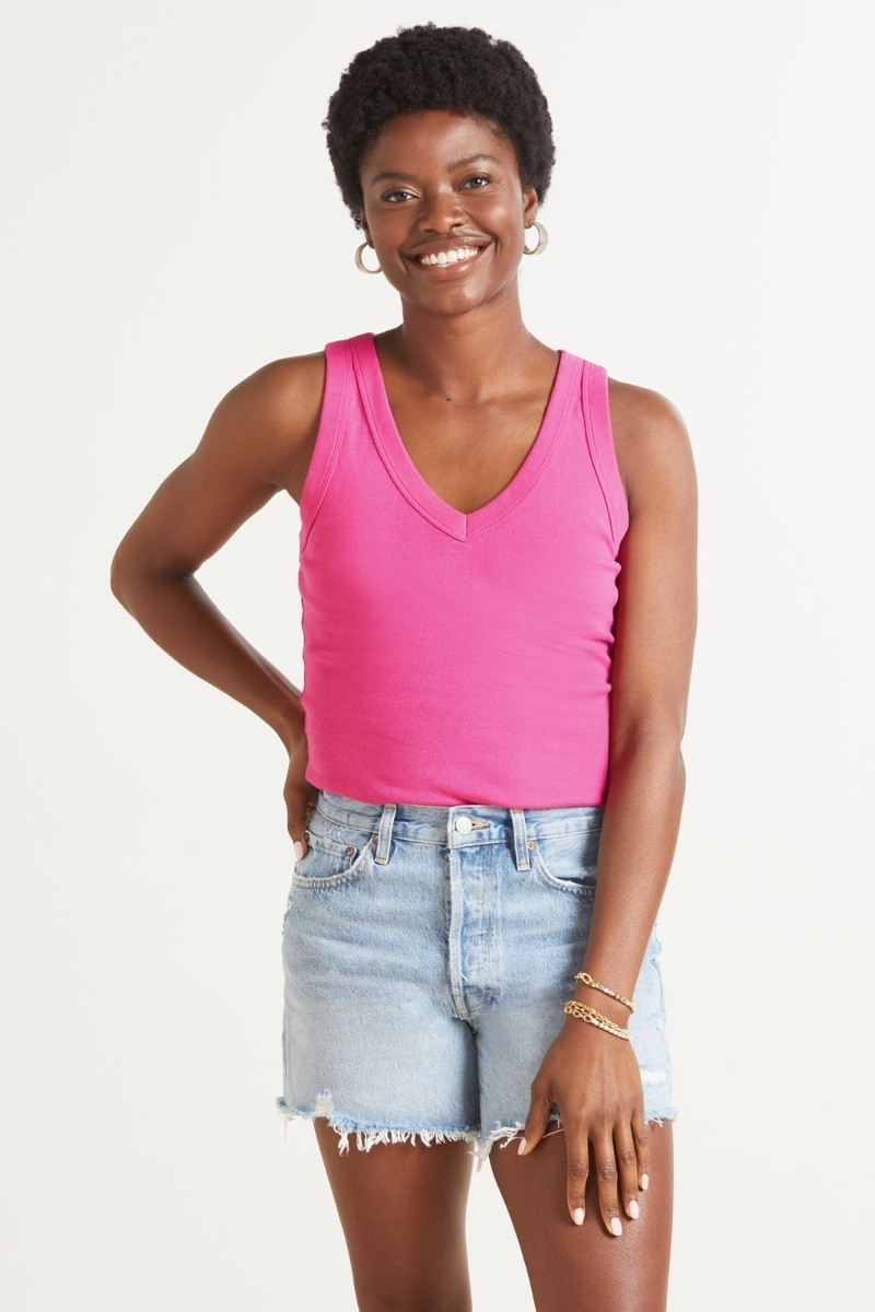 MICHAEL STARS Maya V Neck Tank | EVEREVE | Evereve