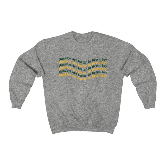 Green Bay Football Sweatshirt  Green Bay Football Crewneck - Etsy | Etsy (US)